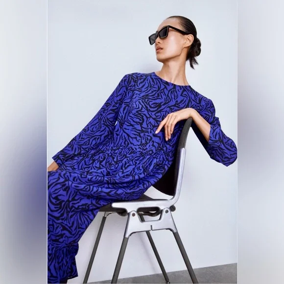 NWT Zara Animal Print Dress - Size XS - Picture 6 of 8